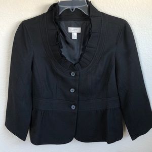 LOFT - Black Cropped Jacket - XS